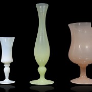Set of eight opaline glass goblets, S.XX - 2