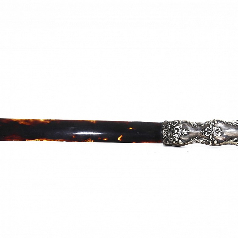 English silver letter opener, early 20th century