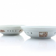 Pareja de cuencos de porcelana, China, s.XX