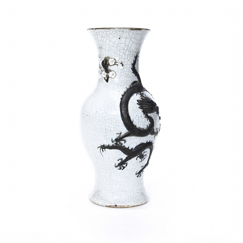 Jarrón de cerámica china, Nanjing, s.XX