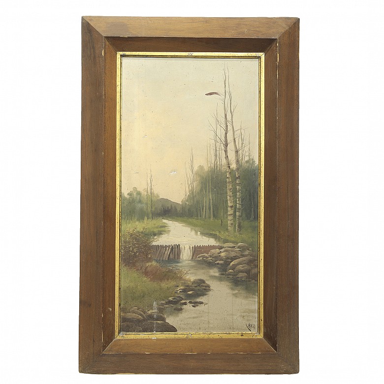 R. Molas (19th century) Set of three landscapes - 3