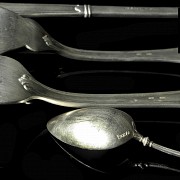 European silver cutlery, 20th century