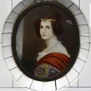 Miniature of a lady, 19th century