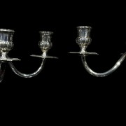 Pair of candlesticks, 925 sterling silver, 20th century