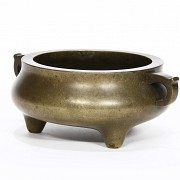 Incensario de bronce, China, Dinastía Qing (1644-1912)
