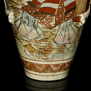 Jarrón de porcelana satsuma, Japón, med.S.XX - 5