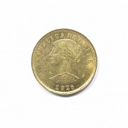 Cien pesos, República de Chile, oro 900 milésimas