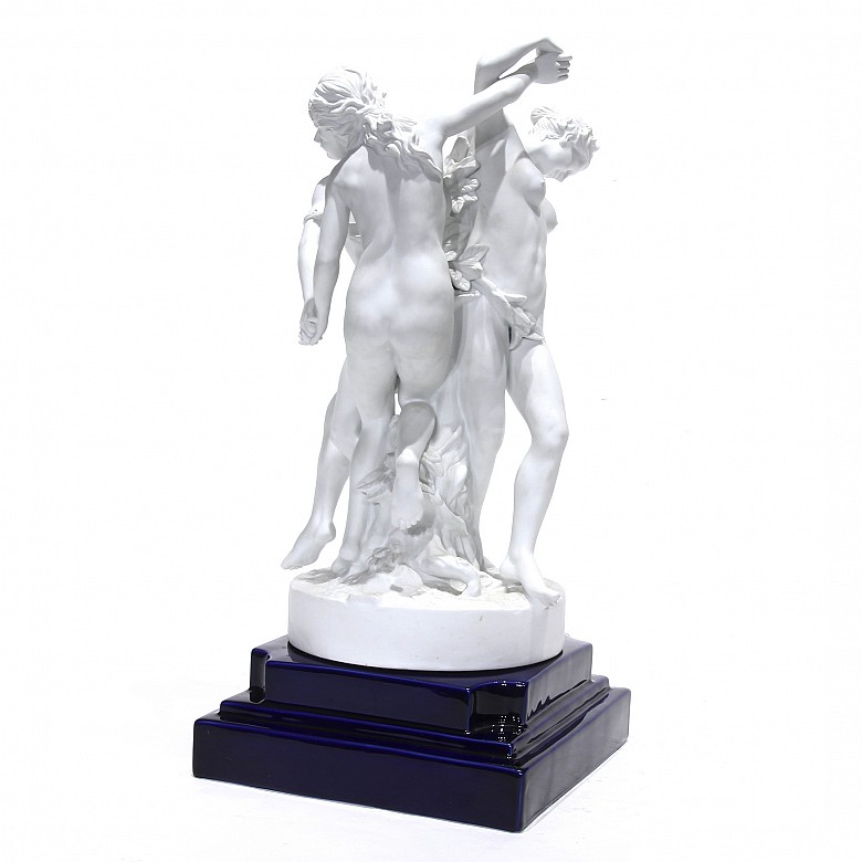 Escultura de porcelana “Las tres gracias”, s.XX - 2