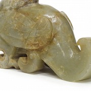Carved jade figure, Han style, Qing dynasty.