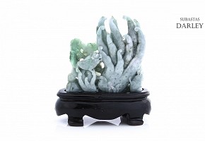 Escultura de jadeita tallada, China, s.XX