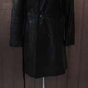 Coat three quarter nappa leather and hair collar. - 7