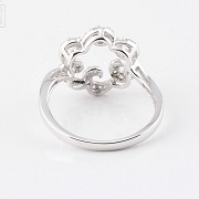 Ring in 18k white gold and diamonds. - 2