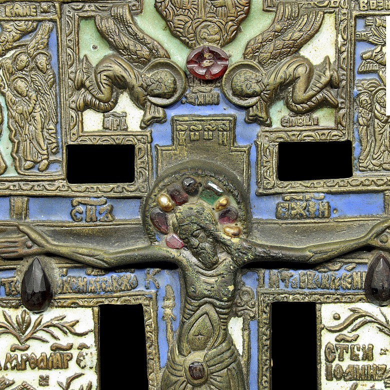 Byzantine processional crucifix, Russia, 19th century - 2