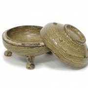 Glazed ceramic box, Dangyangyu, Song dynasty.