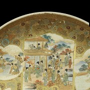 Dos platos de porcelana Satsuma, Japón, S.XX