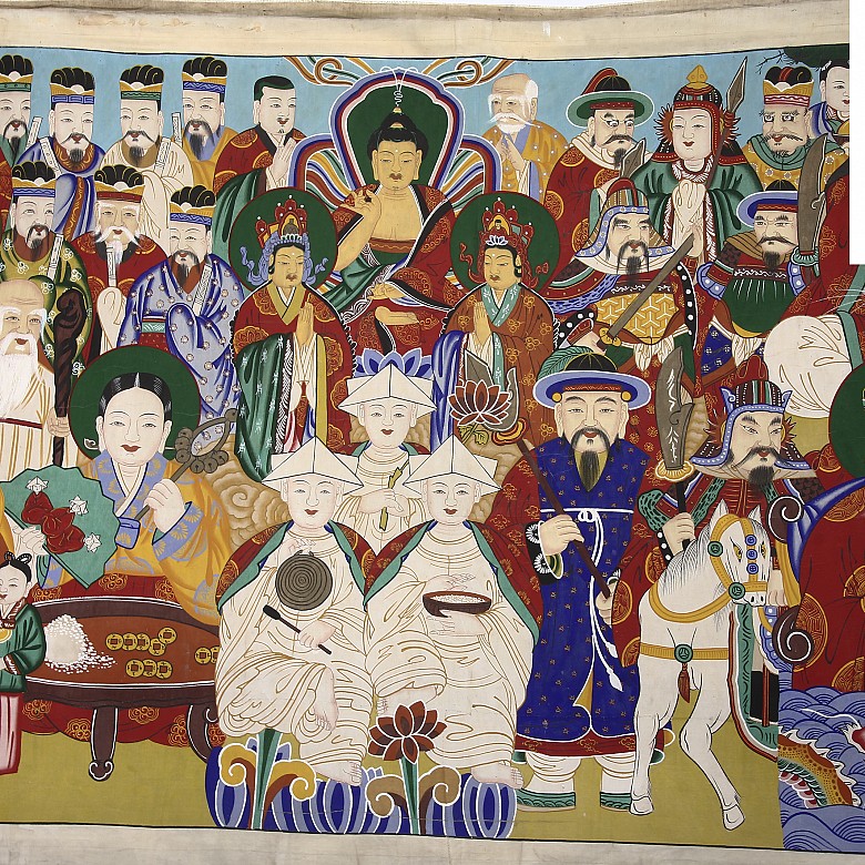 Thangka de seda pintada, Corea, s.XIX-XX - 2