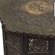 Carved wood table with a base, 20th century - 5