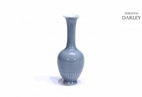 Monochrome porcelain vase in blue, 20th century