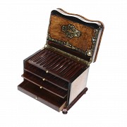 Marquetry cigar box, 19th c. - 5