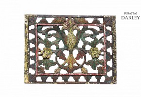 Decorative wooden plaque, Indonesia, early 20th century