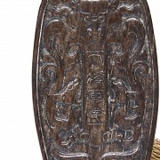 Placa de madera tallada, s.XX