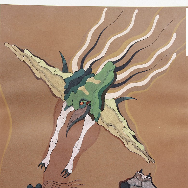 Cartel de exposición Jorge Camacho en Galerie Maeght, 1982.