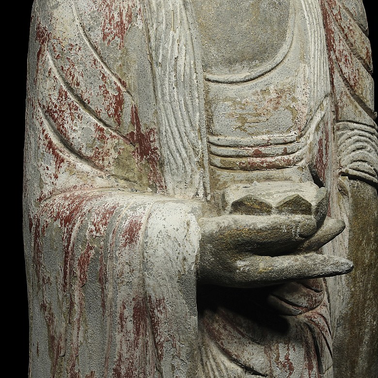 Stone Buddha sculpture, 20th century