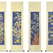 Four Chinese paintings with signature Zou Yigui 