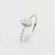 Nice ring 18k white gold and diamonds 0.09cts