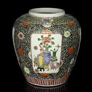 Porcelain enamelled vase, 20th century