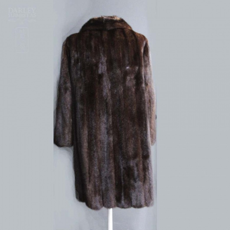 Mink coat with belt - 3