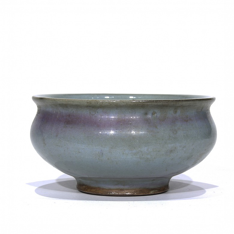 Vasija de cerámica vidriada Jun, dinastía Song del norte (960 - 1127)