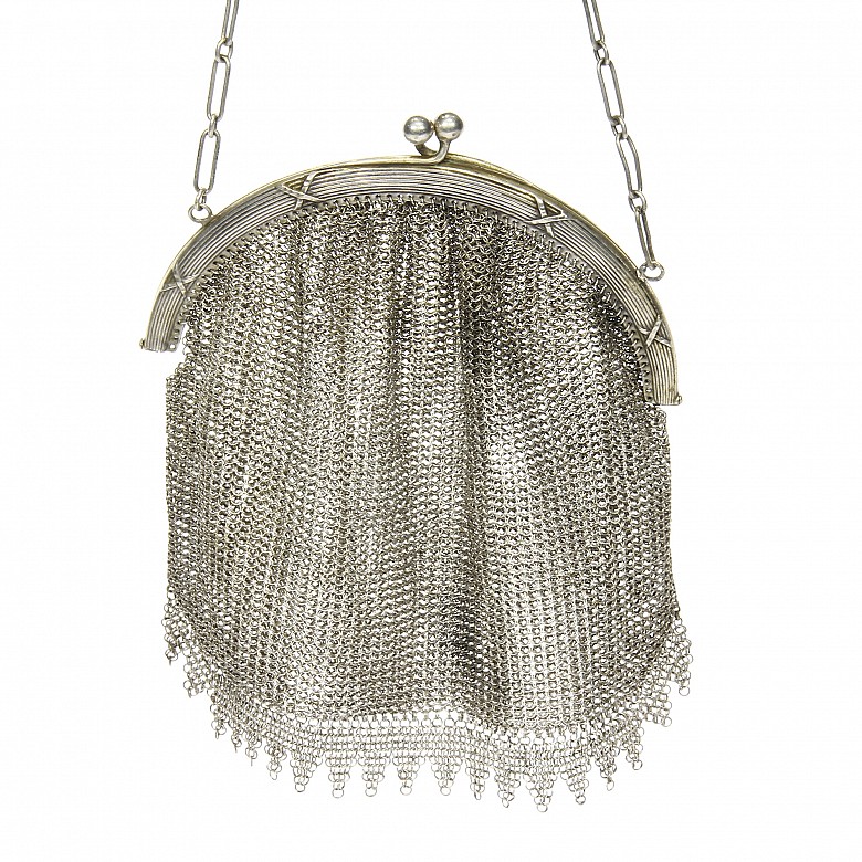 Lot of three mesh bags, early 20th century