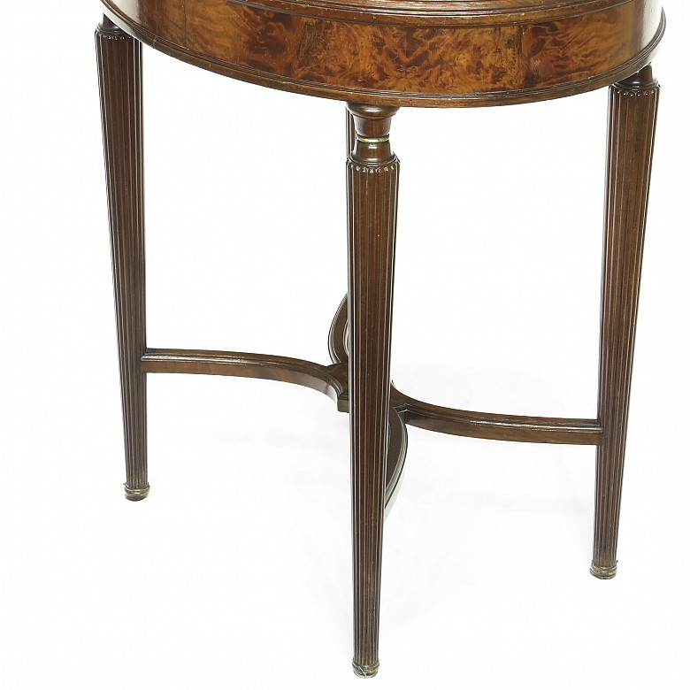 Side table with marble, 20th century