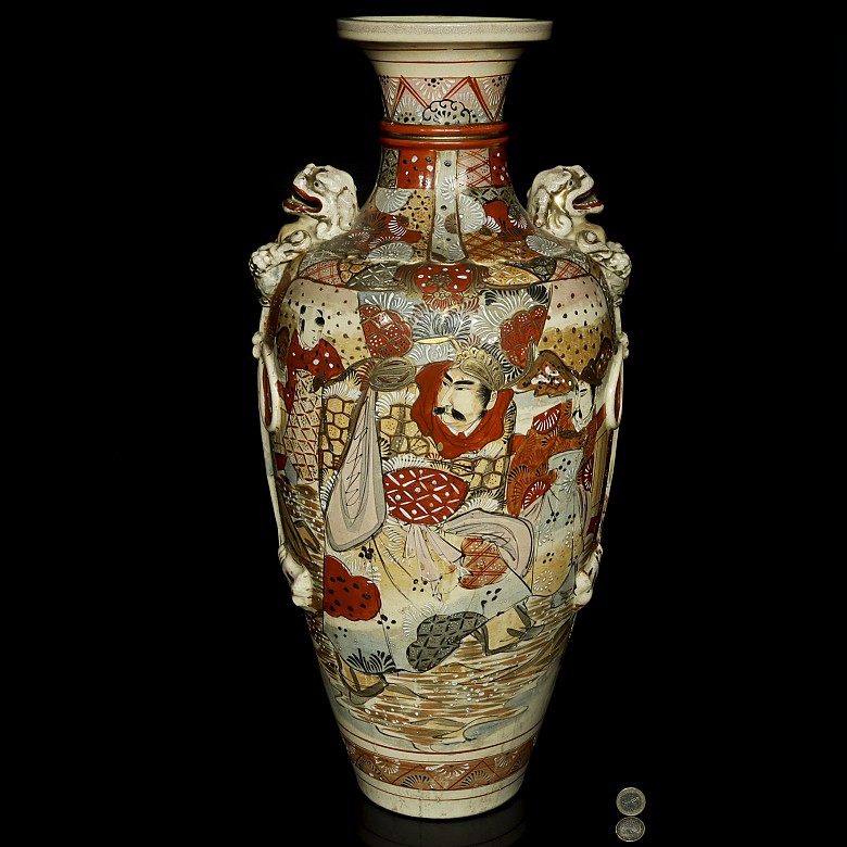 Jarrón de porcelana satsuma, Japón, med.S.XX - 8