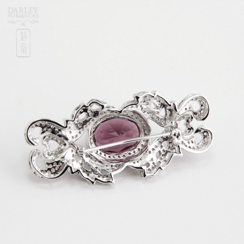 Faller dressing and rhodium plated amethyst - 6