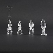 Set of four figures of birds in Swarovski Crystal - 6