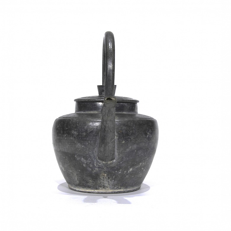 Chinese pewter teapot, 20th century - 3