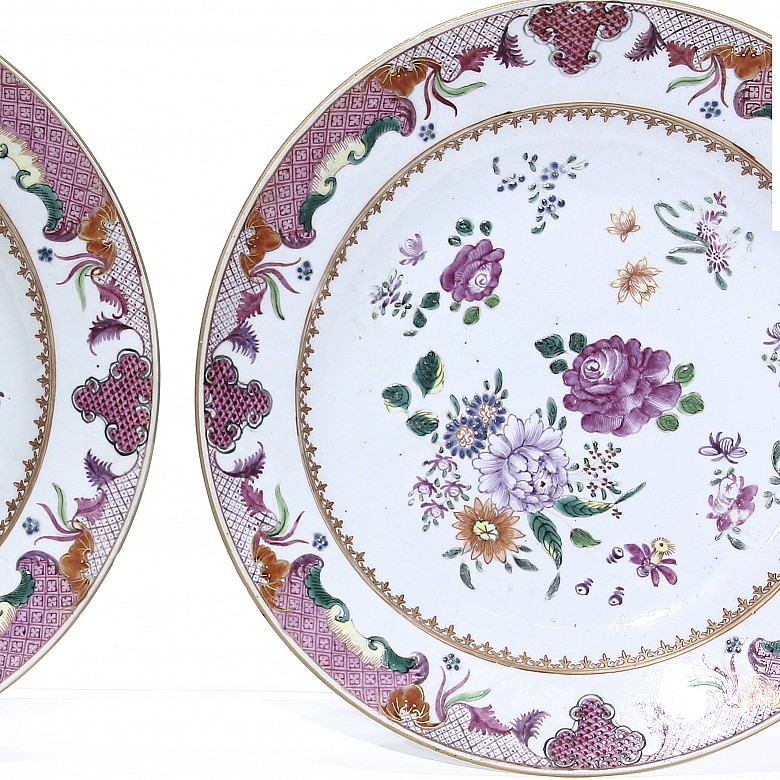 A couple of dishes, Compagnie des Indes, 18th century.