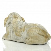 Perro de porcelana esmaltada, S.XX