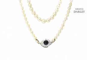 AKOYA pearl necklace in decrease of approx. 5-9mm