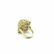 Ring in 18 k yellow gold and emerald - 3