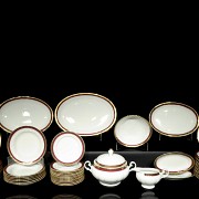 Vajilla de porcelana esmaltada y dorada, Seltmann Bavaria, S.XX