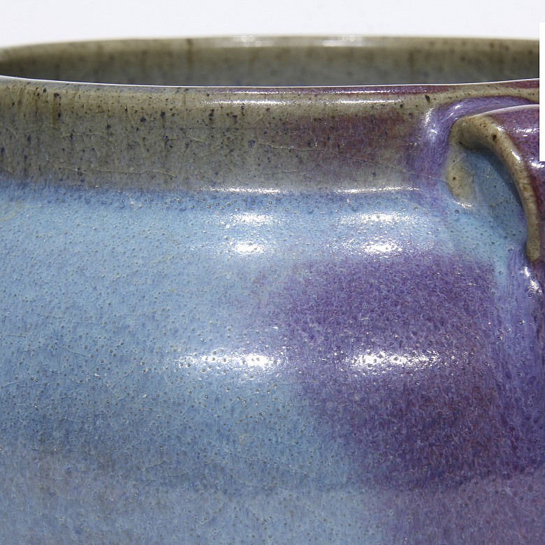 Glazed ceramic vessel, Yuan style, 20th century. - 5