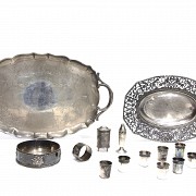 Lot of Spanish silver objects, 20th century