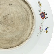 Large porcelain plate with cranes, 20th century
