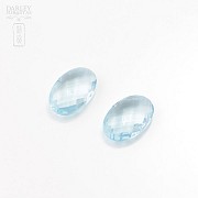 pair of blue topaz 14.00cts - 1