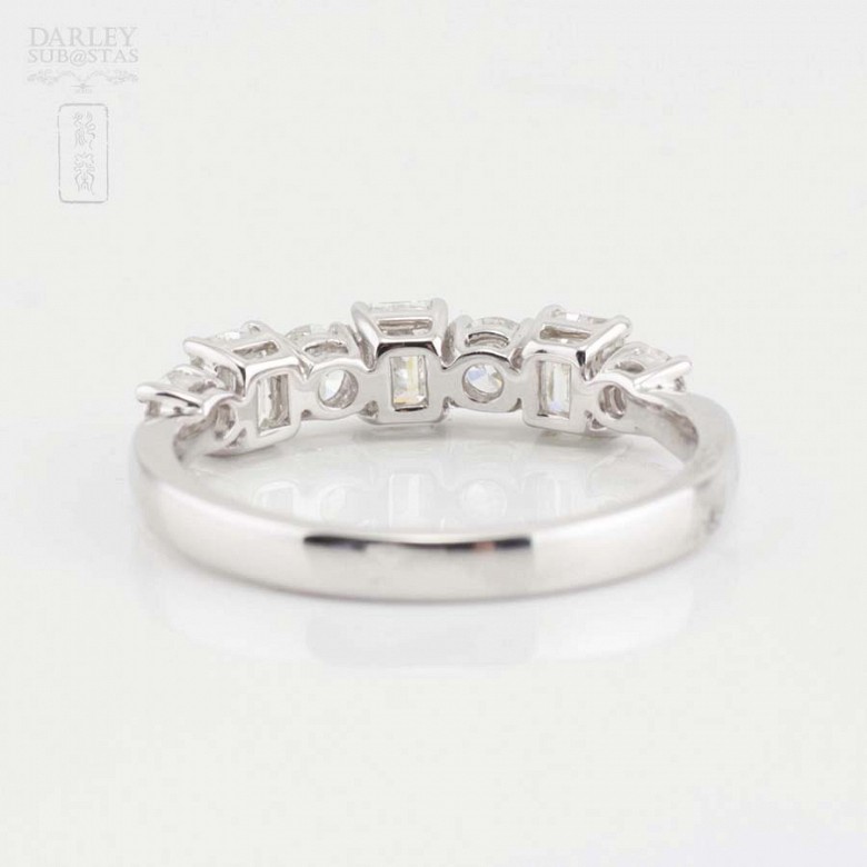 Fantástico anillo oro blanco 18k y diamantes - 5