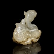 Figura de camello en jade tallado, dinastía Tang