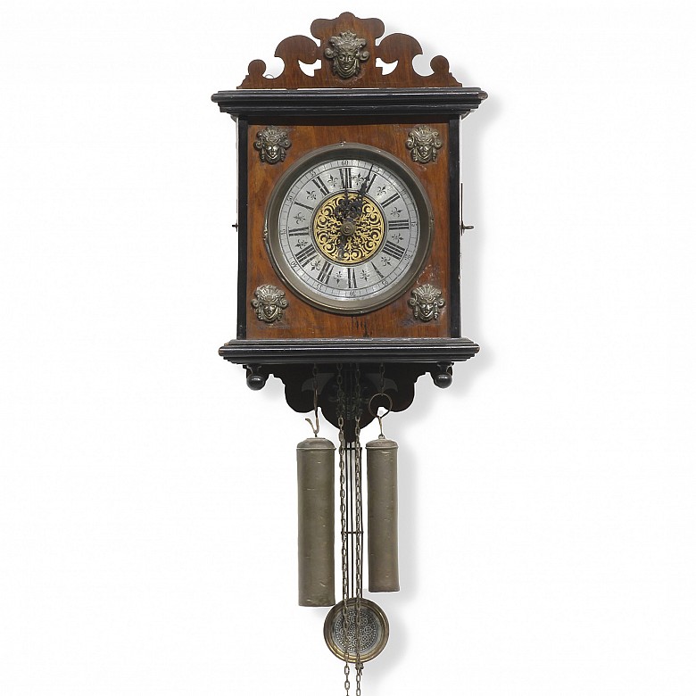 Wall clock with pendulums, Germany, 19th - 20th century